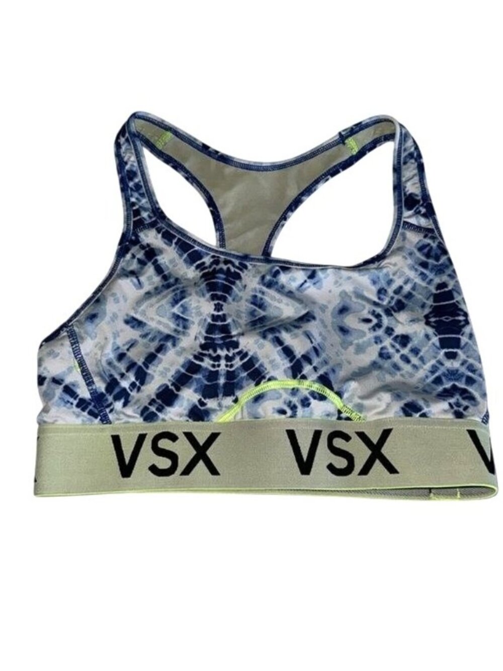 Victorias Secret VSX Sport Bra Blue Print Racerback Size S